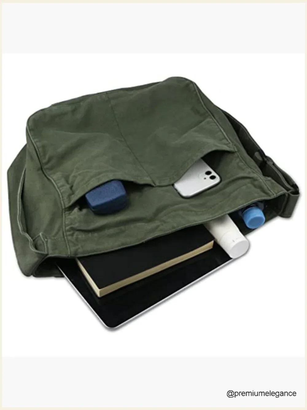 Canvas Hobo Crossbody Shoulder Tote Bag Multi-Pocket Casual Work Travel